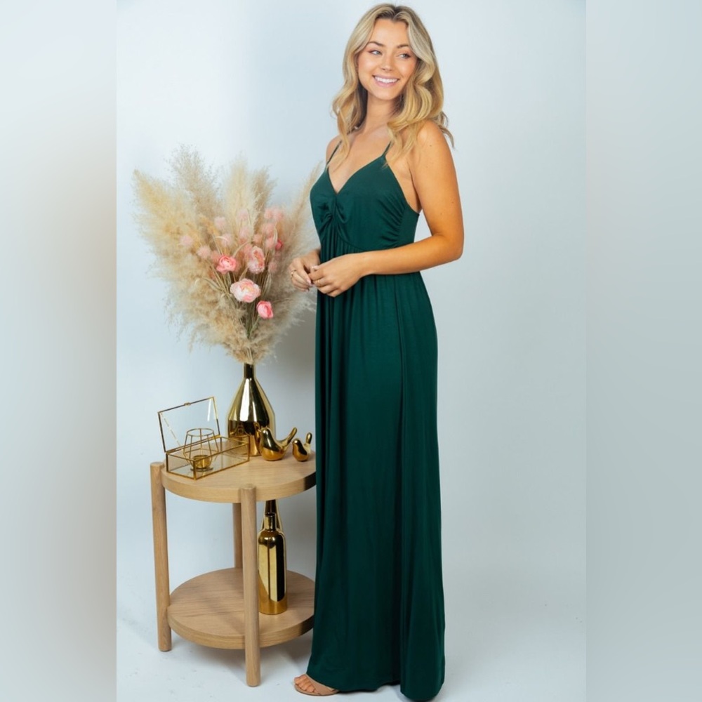 NWT White Birch Green Maxi Dress - Picture 1 of 10